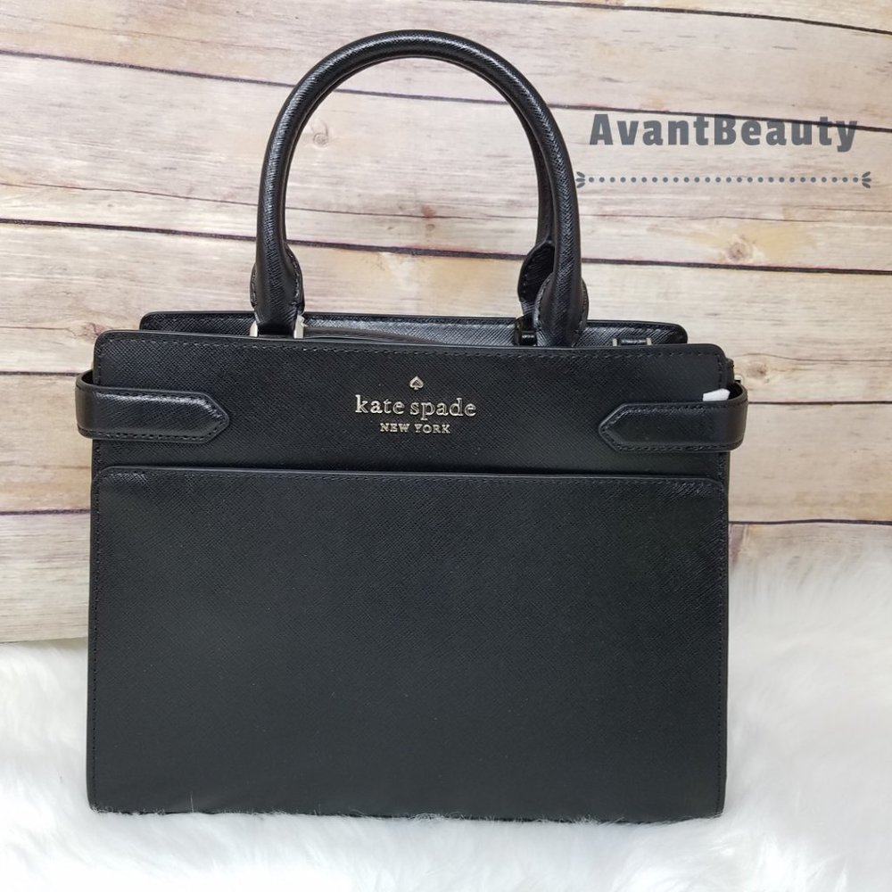 Kate Spade Staci Medium Satchel Black Crossbody